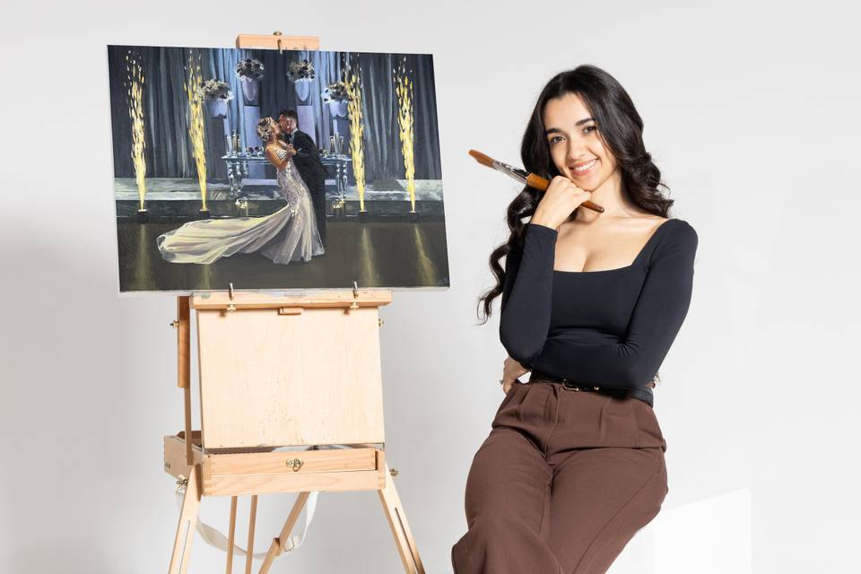 Alyssa Falcao Live Wedding Painter