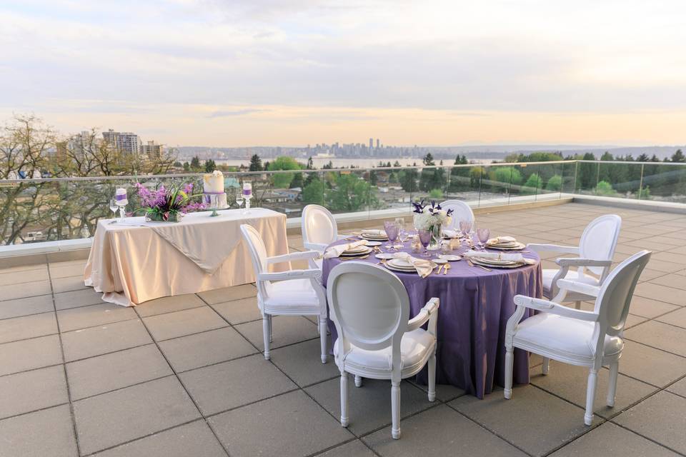 Table on patio