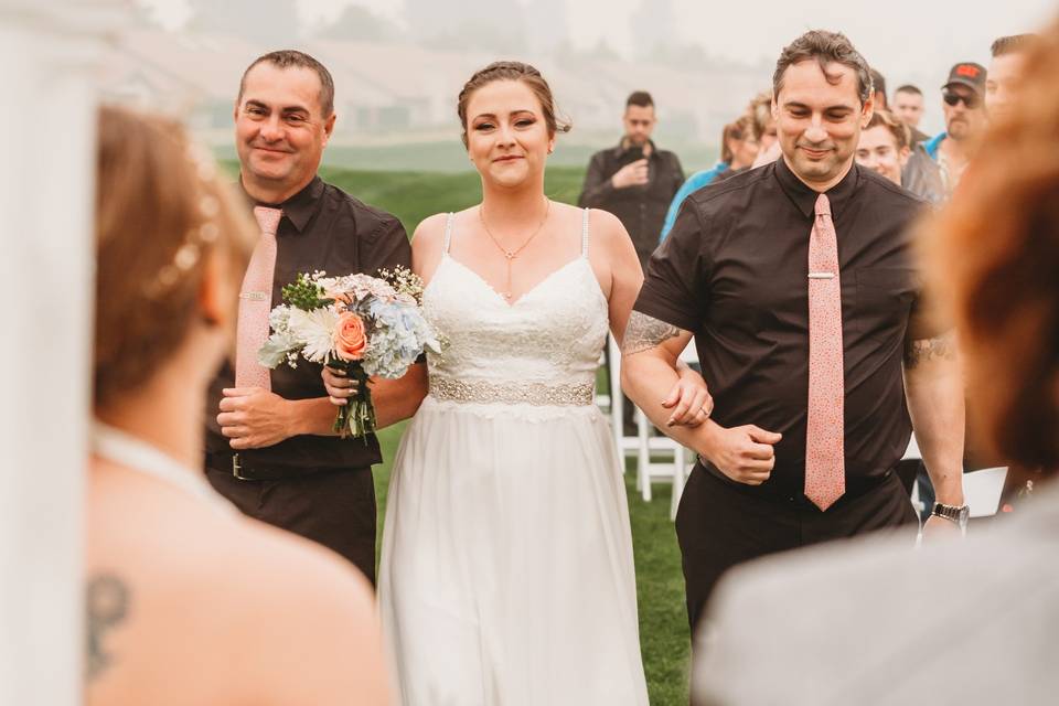 Walking down the aisle