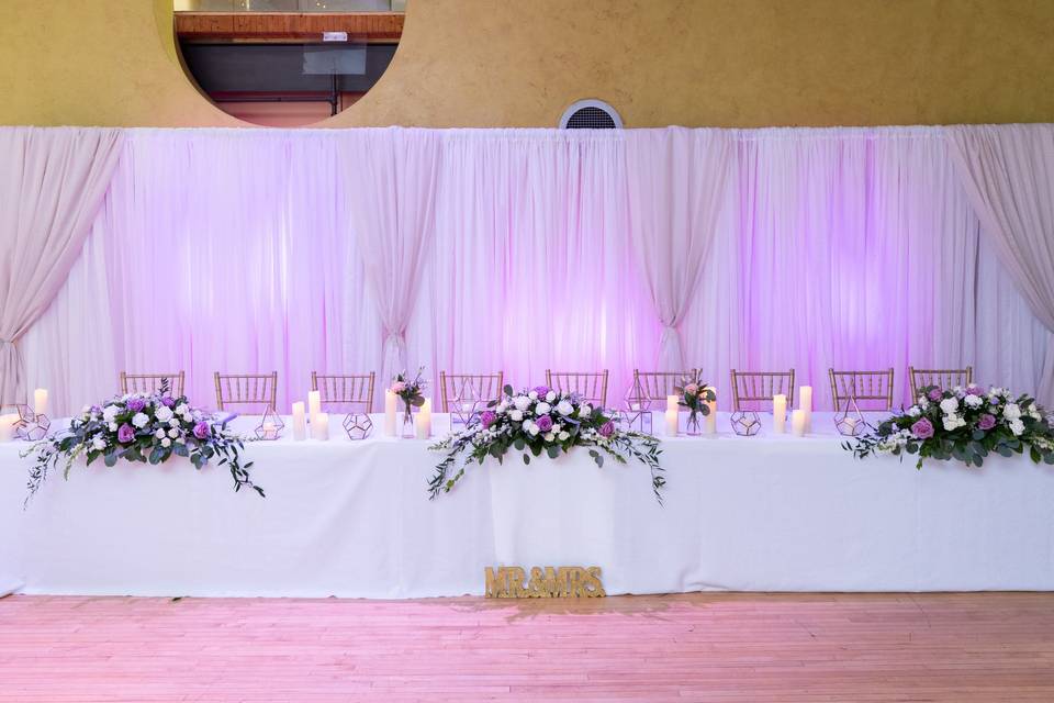 Reception decor