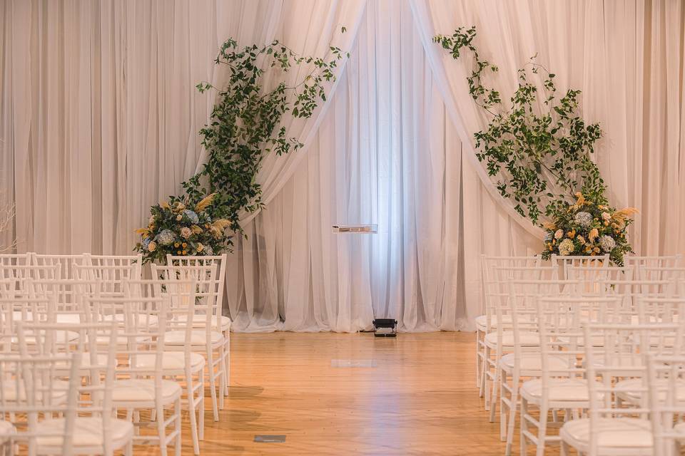 Ceremony set up in the Atrium