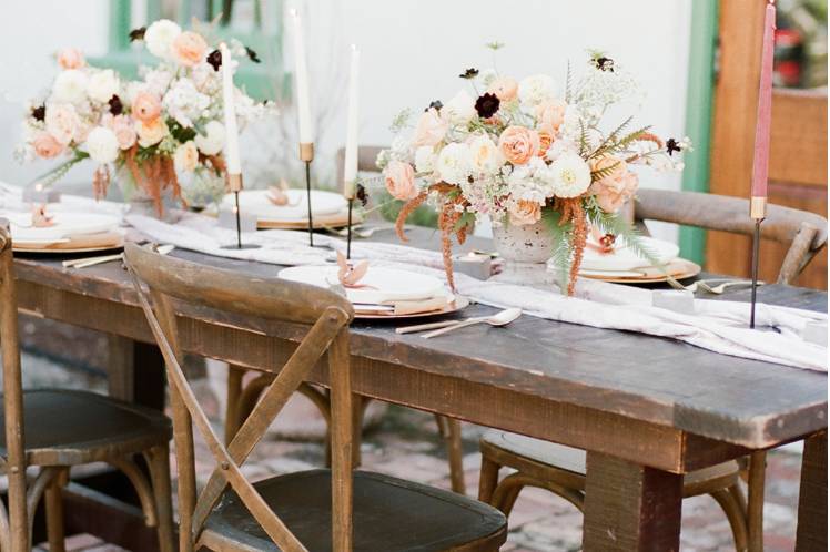 Intimate wedding table setting