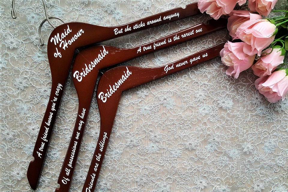 Love Quote Wedding Hangers