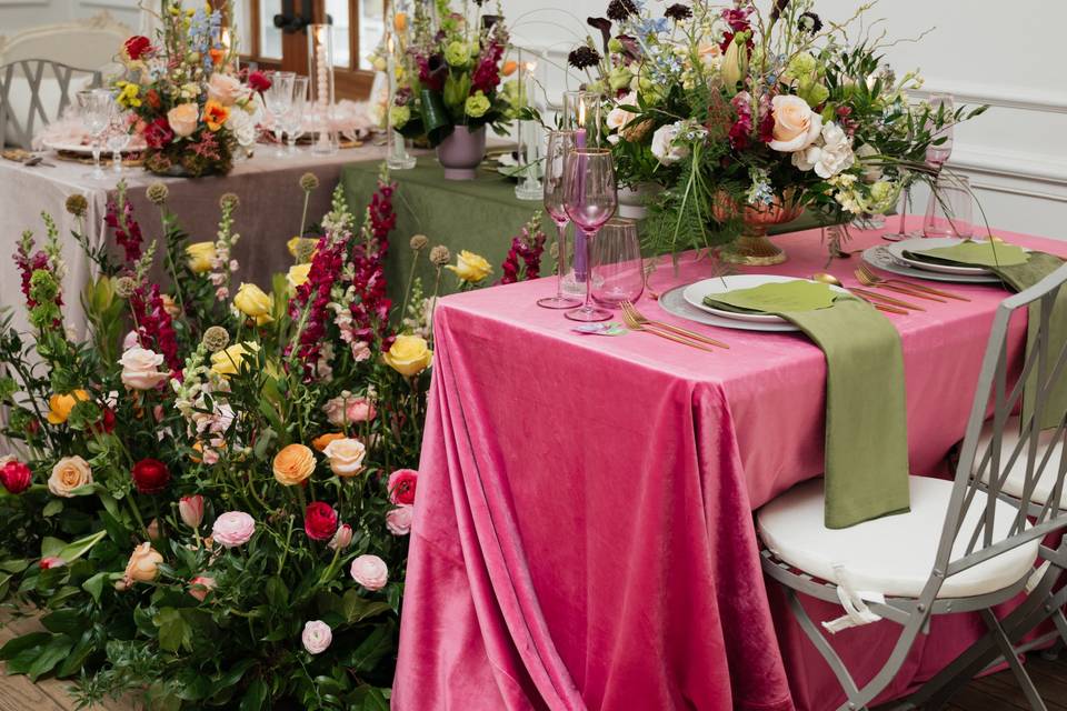 Beaux & Bloom pink and green