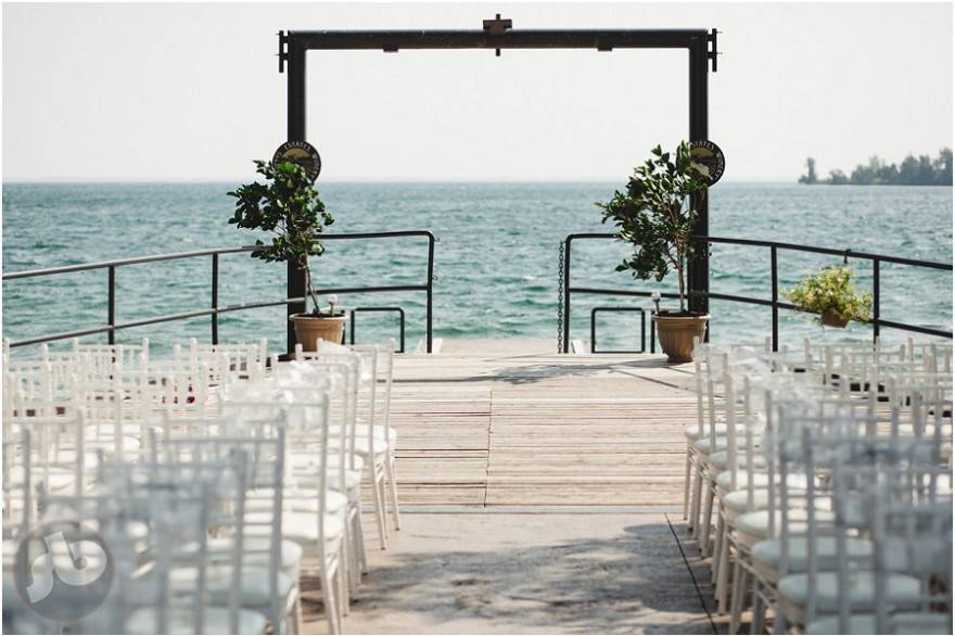 Ceremony on dock