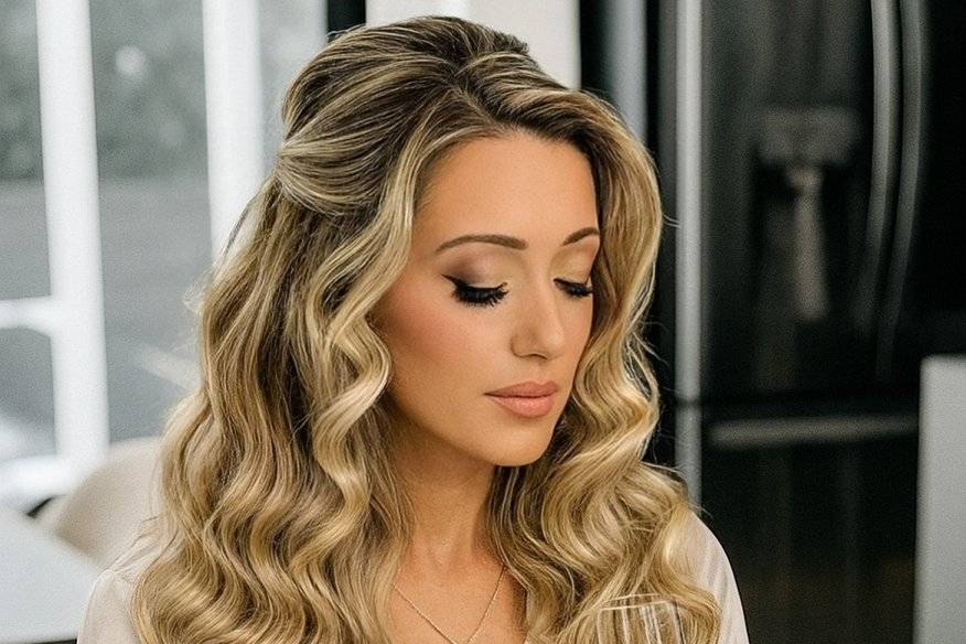 Bride Natalie makeup and hair