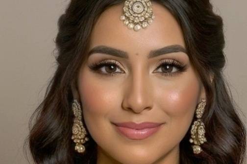Indian party makeup & hair