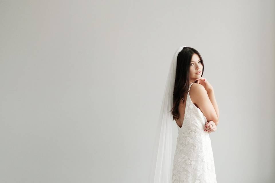Ivory cathedral veil