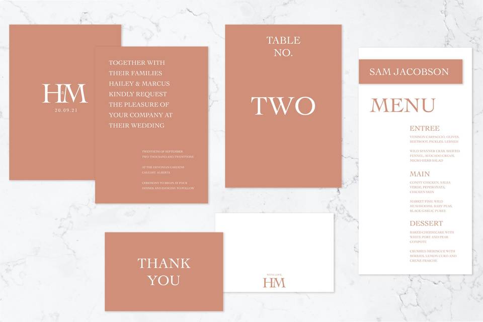 Wedding invitation suite