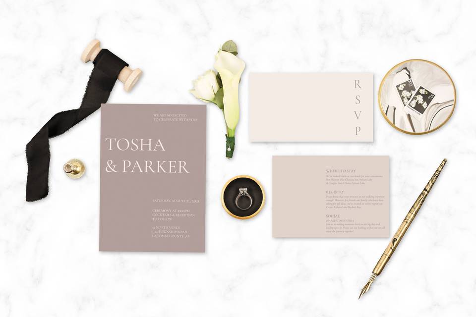 Wedding invitation suite