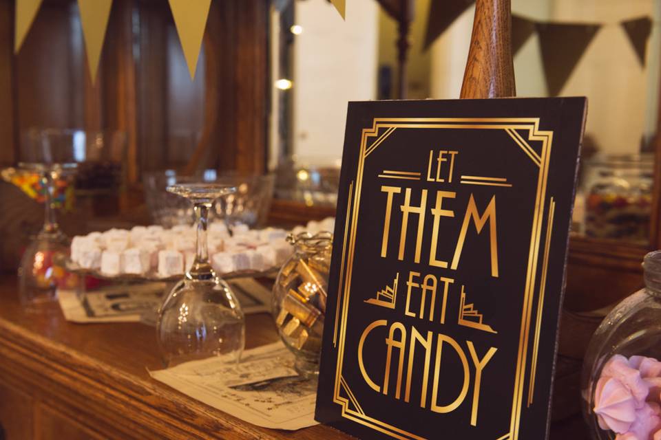Candy bar Gatsby Wedding