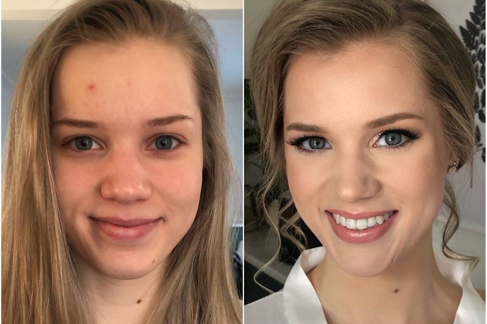 Before and after makeup