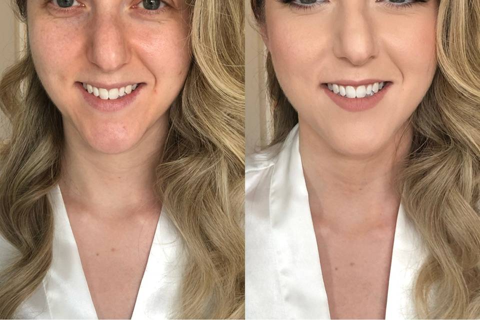 Before and after makeup