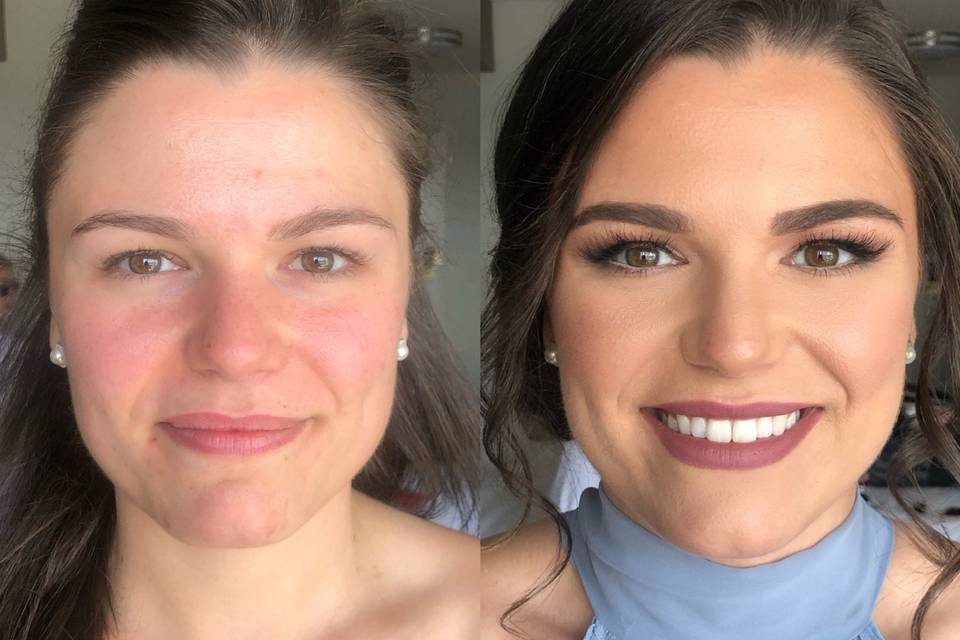 Before and after makeup