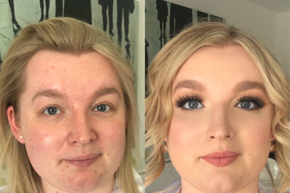 Before and after makeup