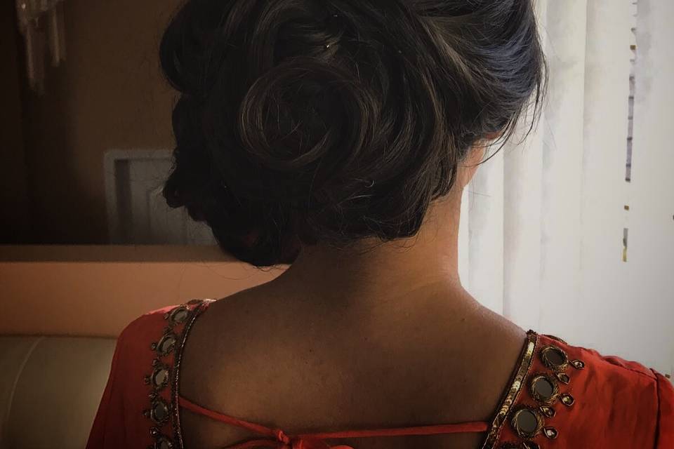 Intricate updo