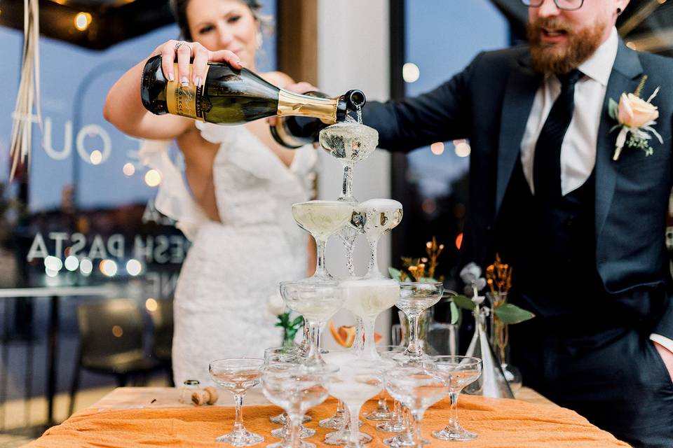 Champagne tower