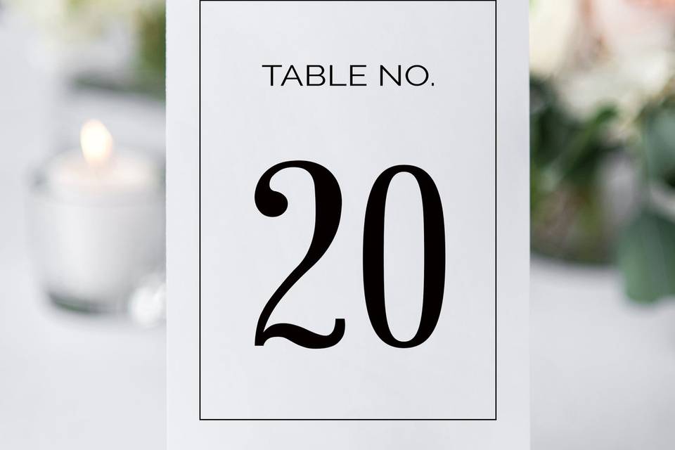 Nno. TN7 Table Numbers