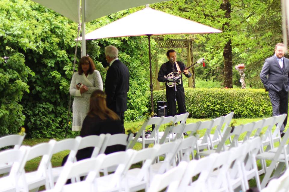 Soundcheck before wedding