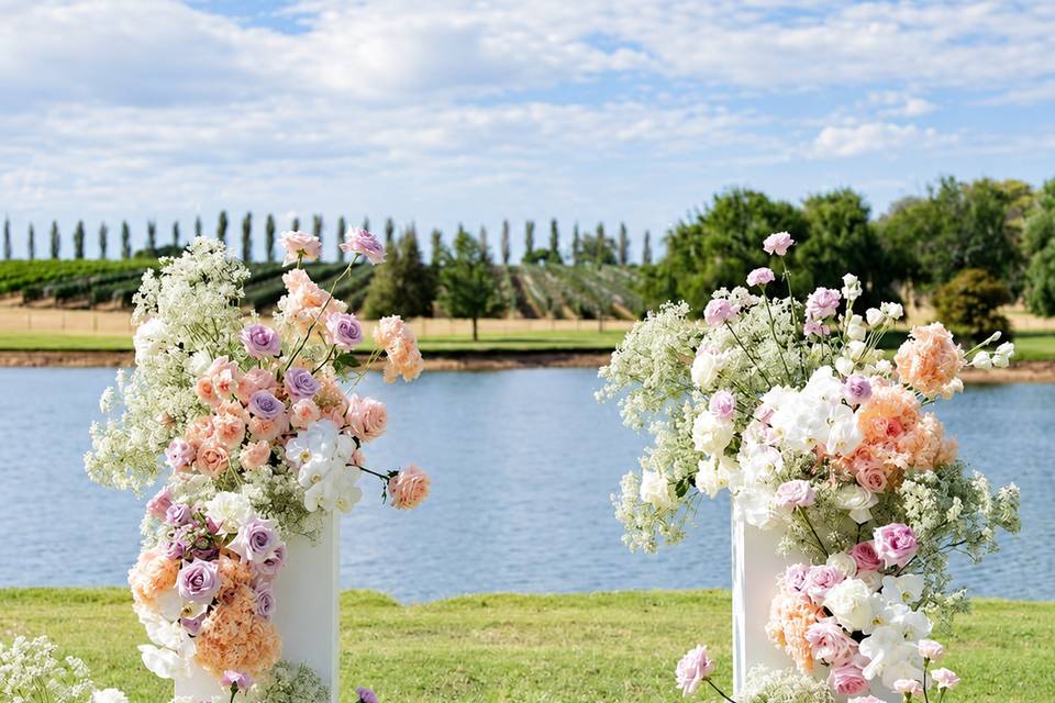 Lakeside Ceremony Floral
