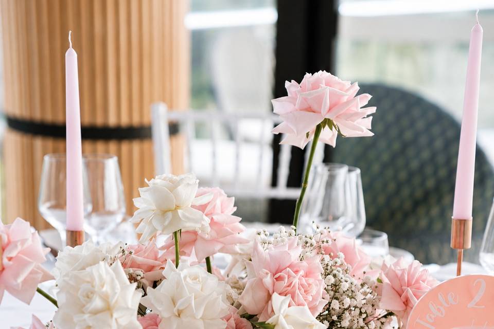 Blush Pink Dining Floral