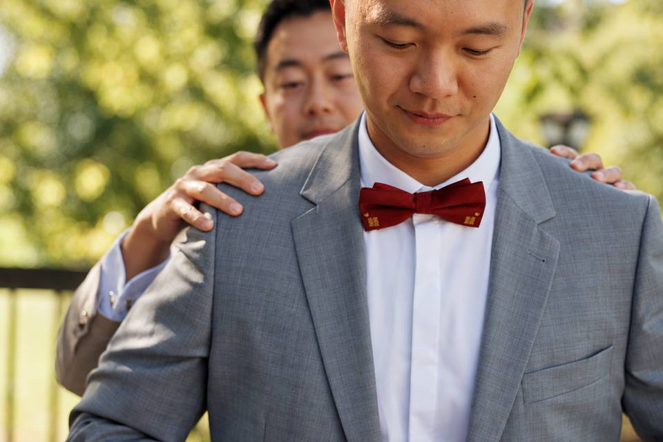 Groom Getting Ready