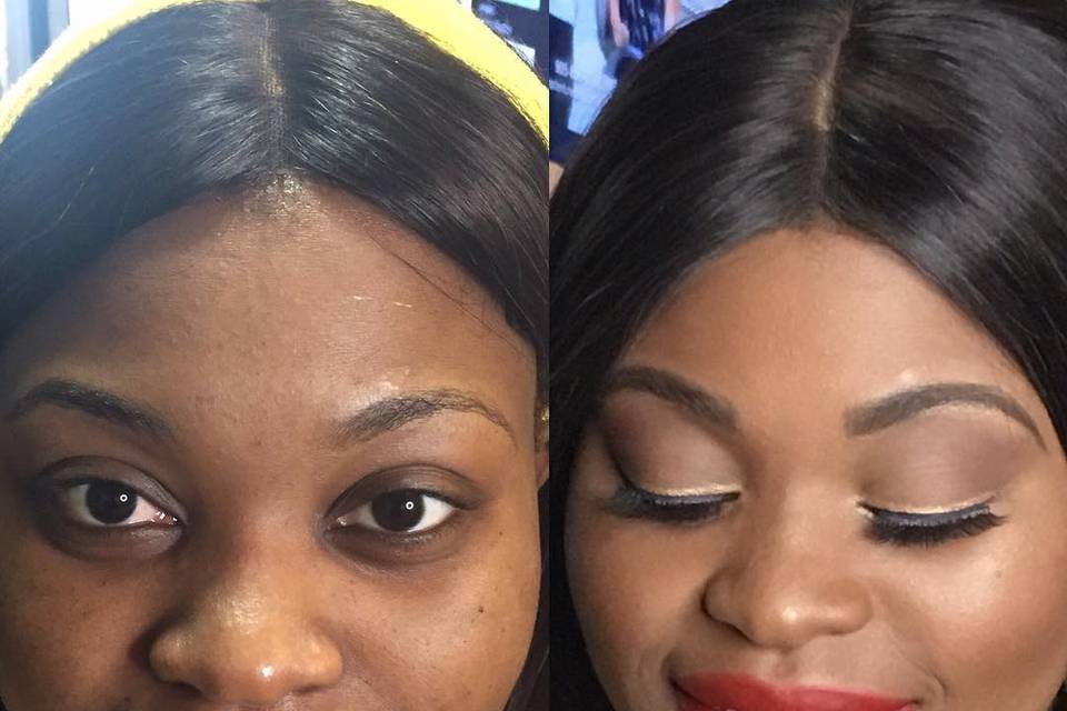 Before and after beauty