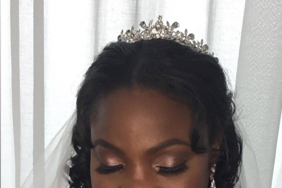 Makeup and hair bride
