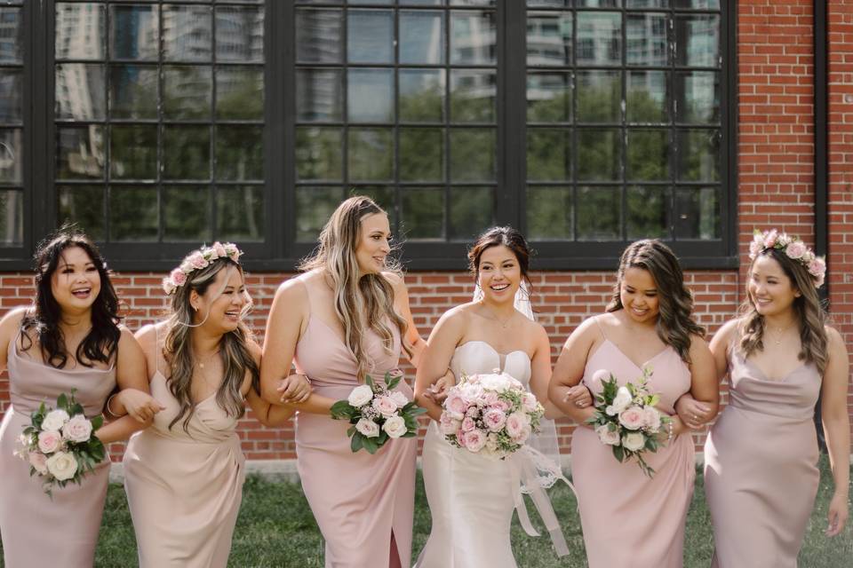 Bridal party bouquets