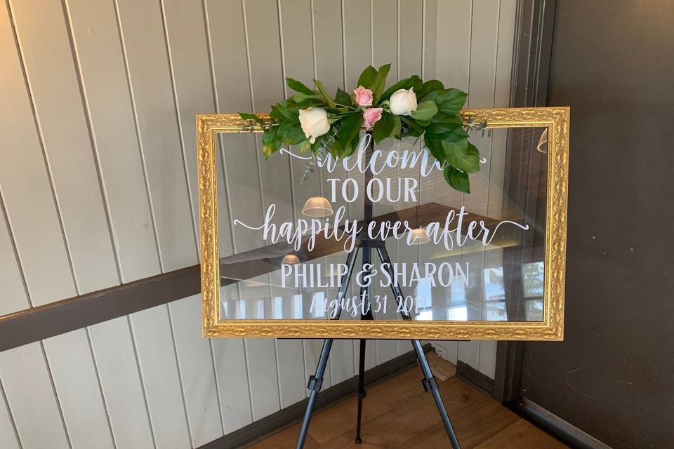 Welcome Sign Floral piece