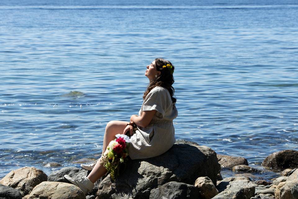 Bride in the sun