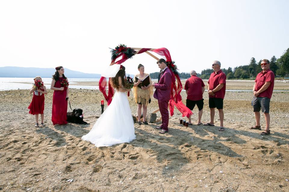 Wedding Party at the beach