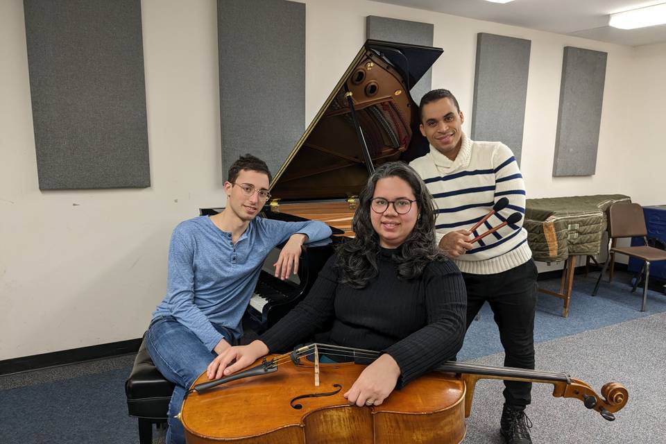 Trio before a show