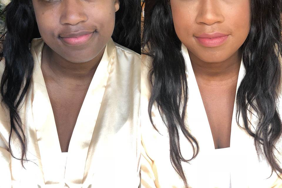 Bridesmaid before after