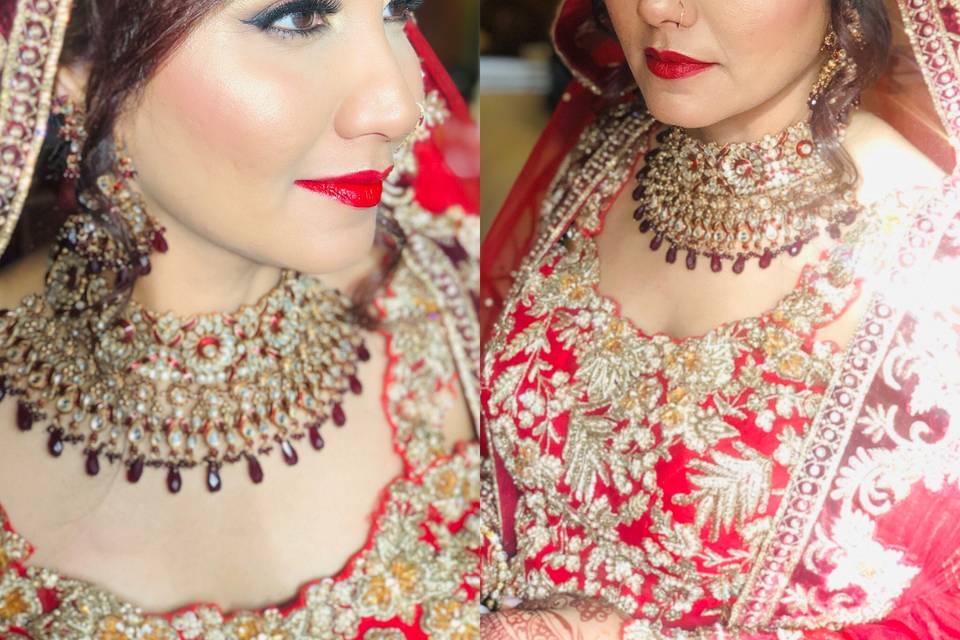 Indian Bride hair and makeup