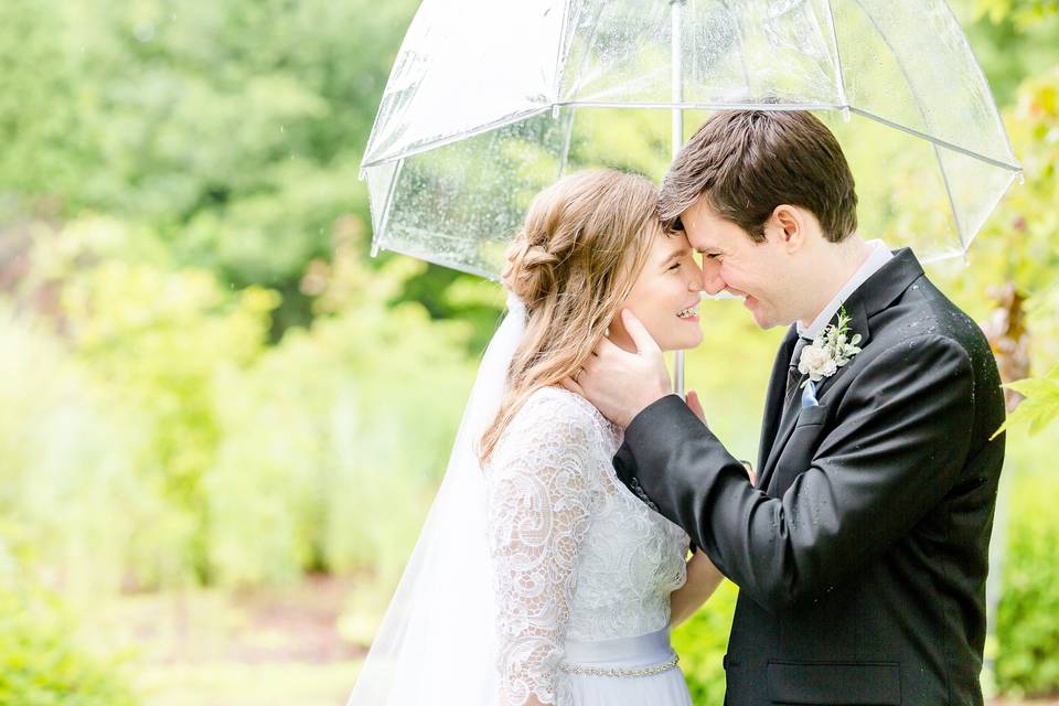 Rainy wedding day