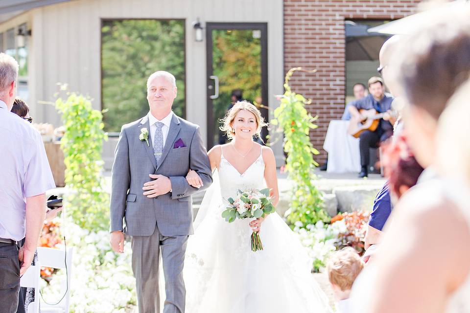 Walking down the aisle