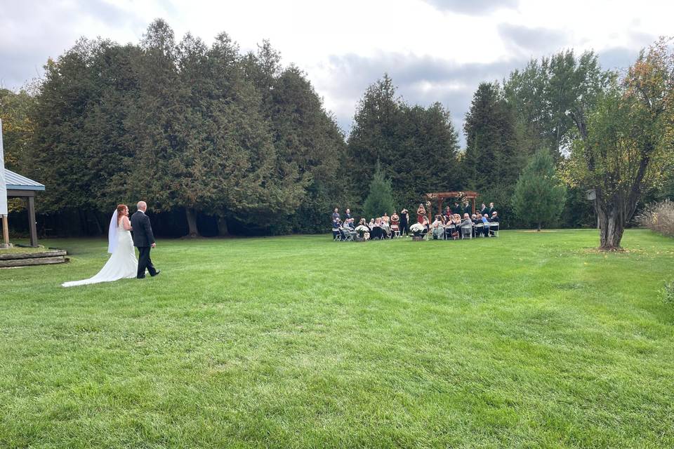 Backyard Wedding Ceremony