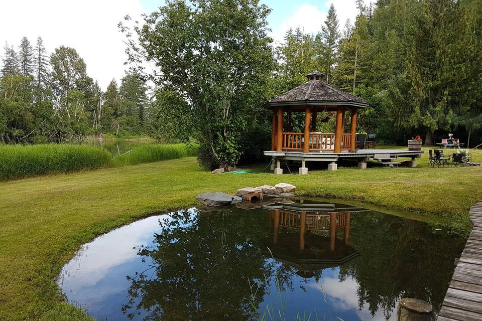 Gazebo by the pond