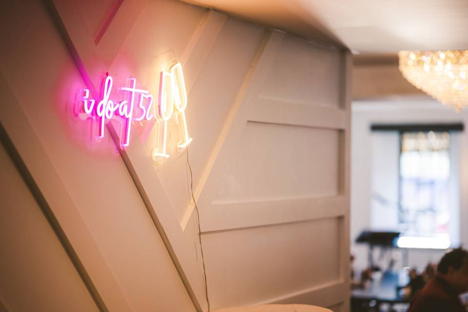 Dance floor neon sign