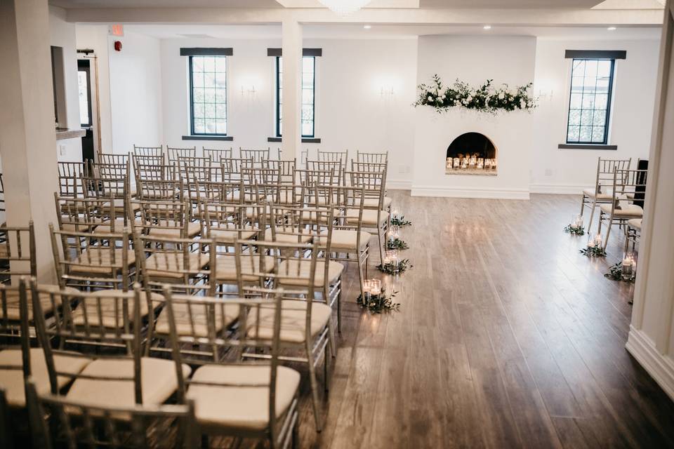 Indoor ceremony setup