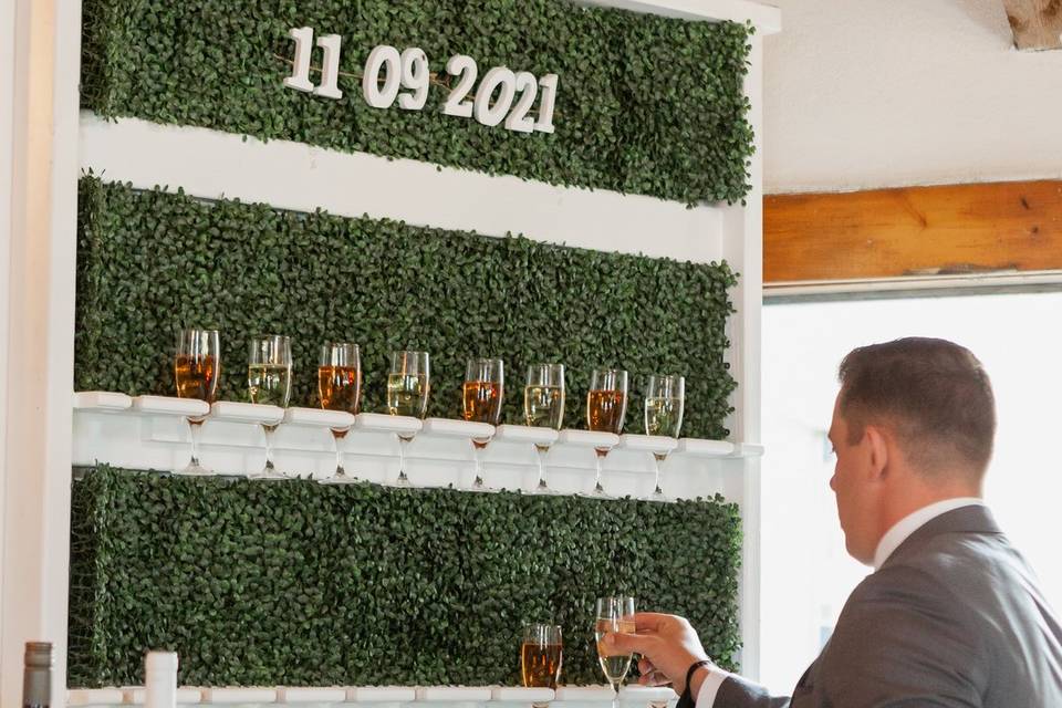 The champagne wall