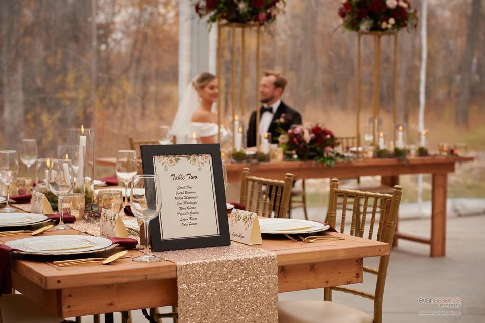 Guest and head table