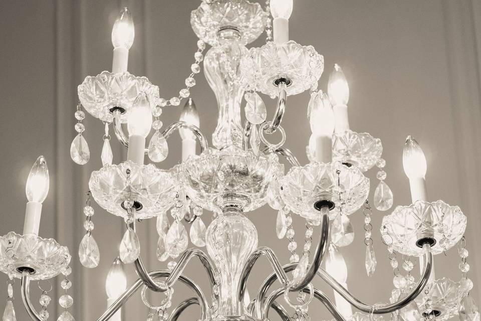 Hanging chandelier event