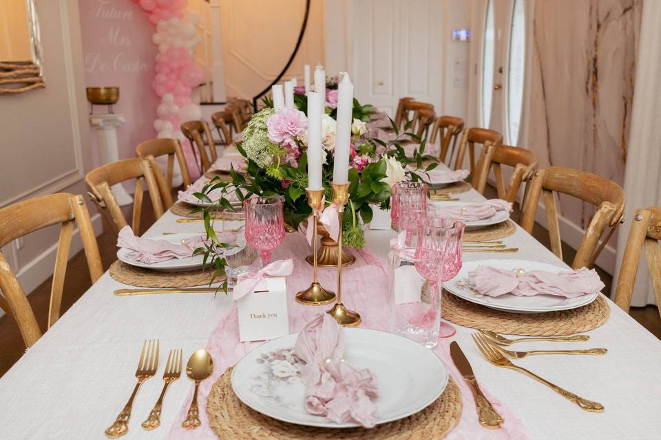 Pink bridal shower