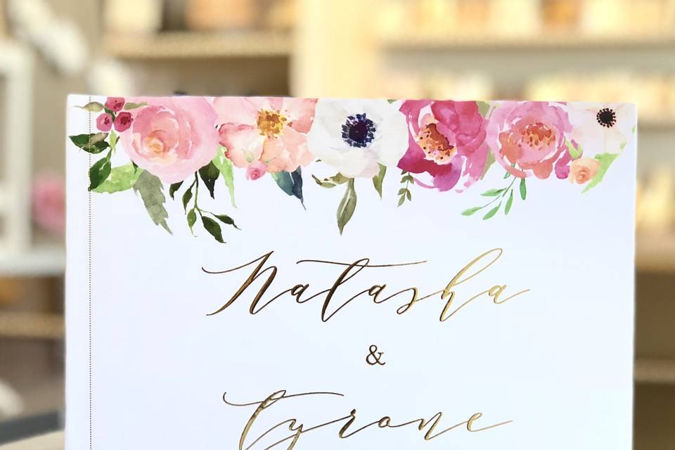 Wedding guest book