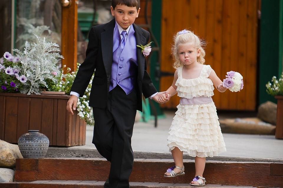 Leading the wedding procession