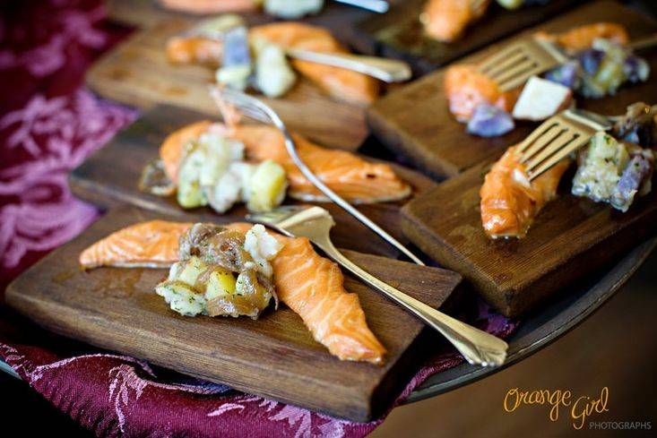 Cedar planked salmon