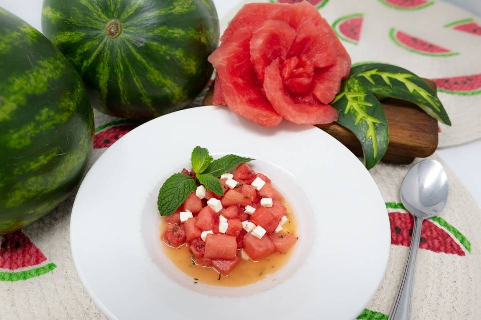 Watermelon and feta salad