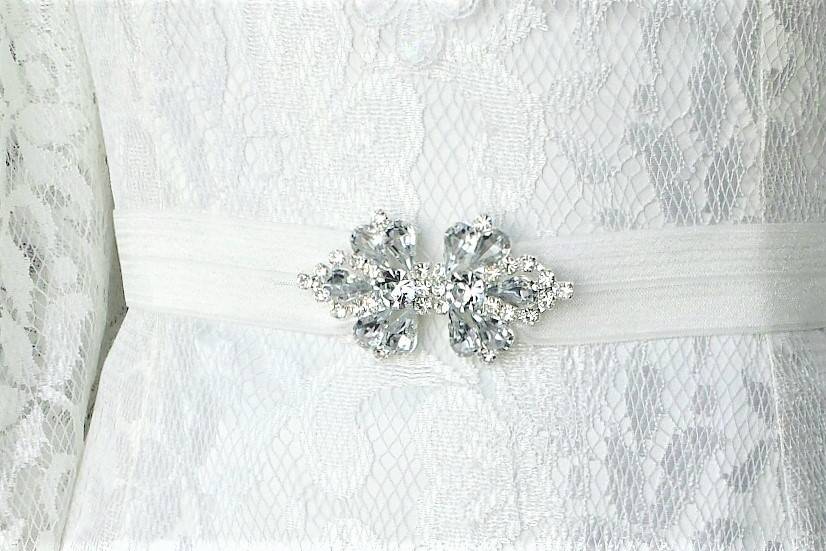 Rhinestone Clasp Thin Belt